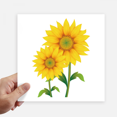 thumbnail image 1 of Yellow Sunflower Greenery Flower Sticker Tags Wall Picture Laptop Decal Self adhesive, 1 of 1