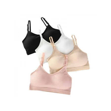 

Topumt Women Cotton Stretch No Steel Ring Gathered Bra