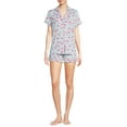 thumbnail image 2 of Secret Treasures Women's and Women's Plus Size Top and Shorts Pajama Set, 2-Piece, 2 of 5