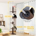 thumbnail image 4 of PawHut 8.5ft Cat Climbing Tree 5-Tier Kitty Activity Center, Brown, 4 of 10