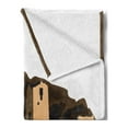 thumbnail image 2 of Colorado Soft Flannel Fleece Blanket, Mesa Verde National Park Historical Cliff Palace Monument Illustration, Cozy Plush for Indoor and Outdoor Use, 50" x 70", Brown and Sand Brown, by Ambesonne, 2 of 5