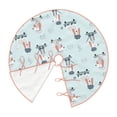 thumbnail image 2 of Daiia Poodle Playing Skateboard Drawing Merry Christmas Tree Skirt , Xmas Large Lace-up Tree Skirt, Santa Snowflakes Rustic Home Decorations New Year Party Farmhouse Decor-30", 2 of 7