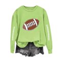 thumbnail image 2 of Baseball Sweatshirts Womens Teen Girls Crewneck Loose Long Sleeve Pullover Tops Lightweight Casual Fall Clothes (S, Green), 2 of 4