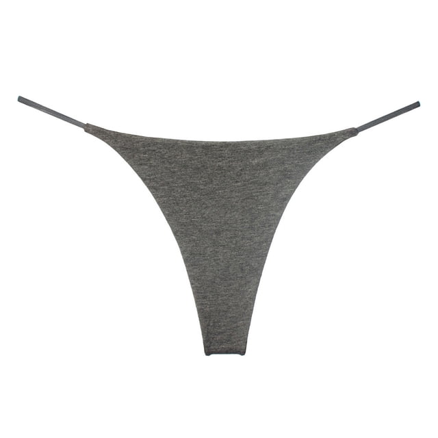 Aayomet Culotte Bikini en Coton pour Femmes (Gris Foncé, S)