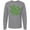 AC-Heather Grey, variant on Inktastic Happy St. Patrick's Day Shamrock in Green Long Sleeve T-Shirt