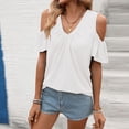thumbnail image 6 of NJGRAE Sleeveless Tops for Women Womens Oversized T-Shirts Women's Off The Shoulder Casual T Shirt with Point Pullovers Gym Workout Fitted Tees, 6 of 9