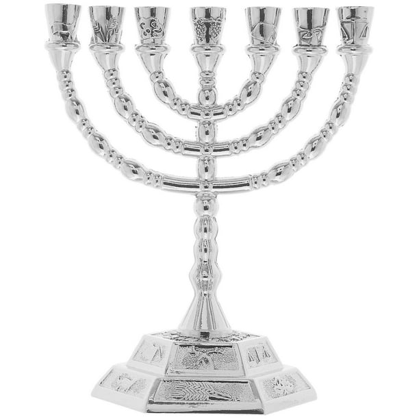 Candle Sticks Menorah 7 Branches Menorah Metal Religious Menorah Temple Candle Holder