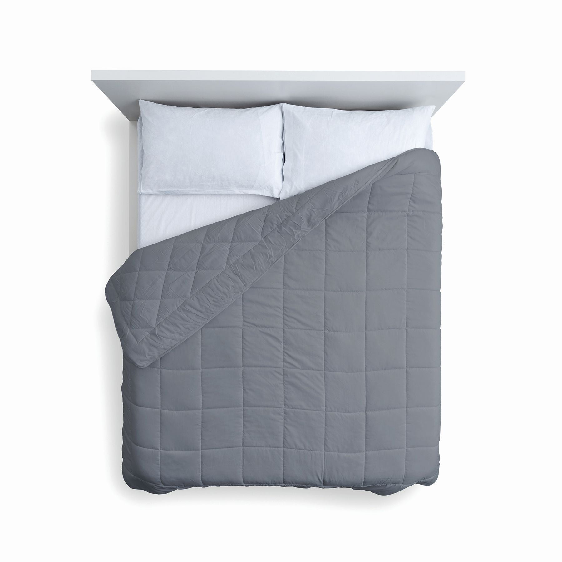 Gravita Collection by HomeEssentials Grey Plush Weighted Twin Size