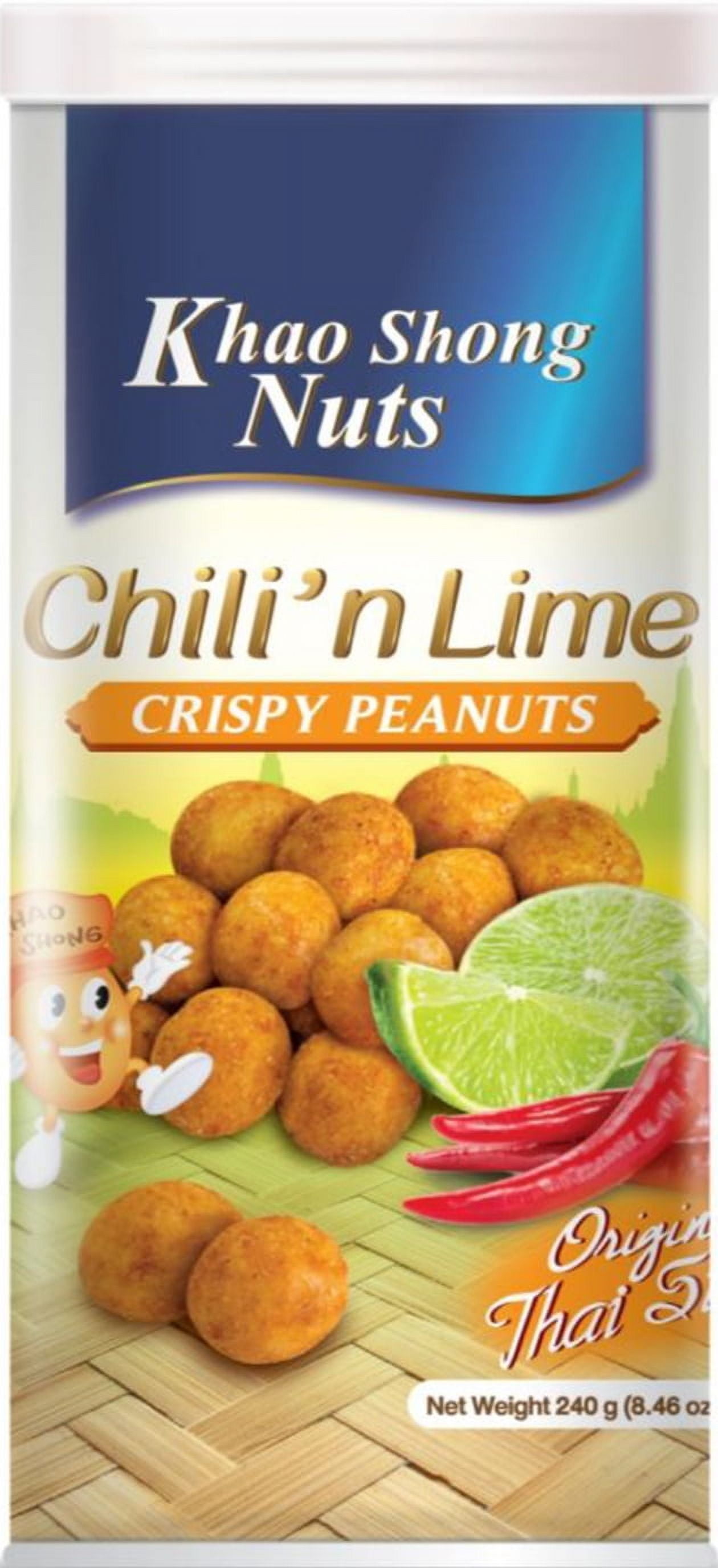 Khao Shong Chili N Lime Crispy Peanuts, 8.46 oz - Walmart.com
