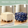 thumbnail image 6 of SCRAWLGOD Jellyfish Print Navy Blue Ottoman Cover Square Footrest Sofa Slipcovers Soft Stretch Stool Cover with Elastic Band Footstool Protector Covers for Living Room, 6 of 7