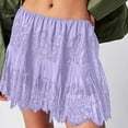 thumbnail image 5 of Felirenzacia Women's Y2k Lace Half Slip Skirt Low Rise Pleated Ruffle LaceTrim Mini Skirt Layered Flowy Short Skirts Underskirt, 5 of 6