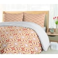 thumbnail image 5 of Ambesonne Abstract Duvet Cover Sets, Retro Style Circles Flower, 2-King, Pale Orange Vermilion, 5 of 7