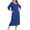 Blue, variant on Fall Nightgowns for Women 3/4 Sleeve Pajama T-Shirt Dress Boat Neck Loose Fit Sleep shirts for Loungewear
