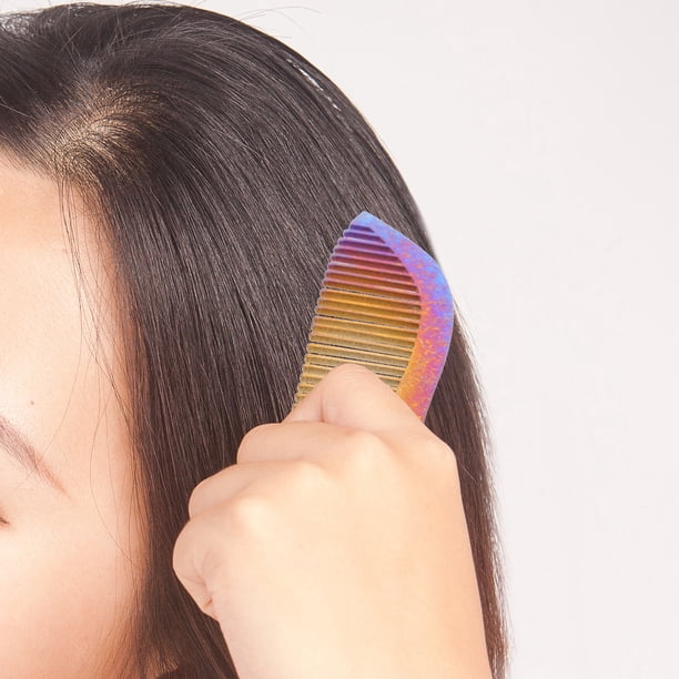 unbranded Peine Para Peluquería De Aleación De Titanio Antióxido Multicolor Para Estilismo En Casa