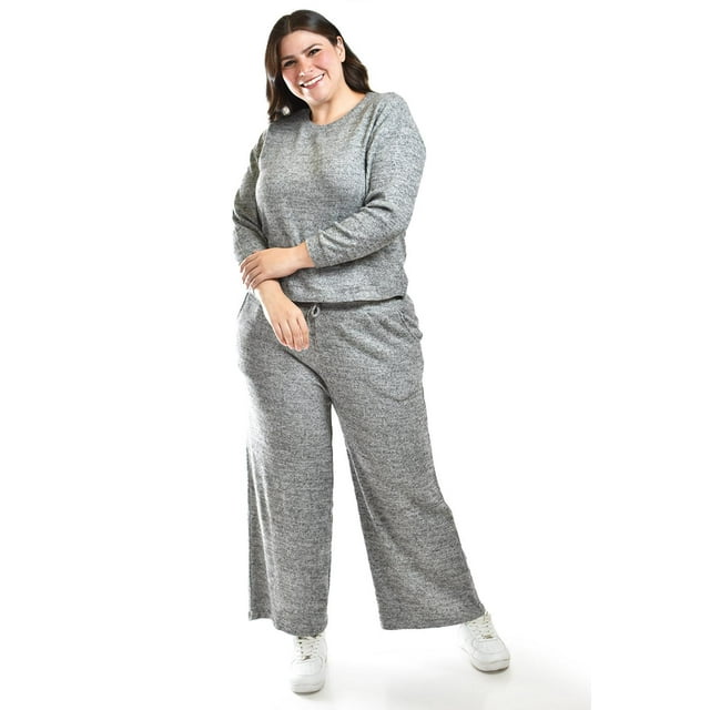 Conjunto de Pants 2 Piezas Roman Fashion Gris Talla 36