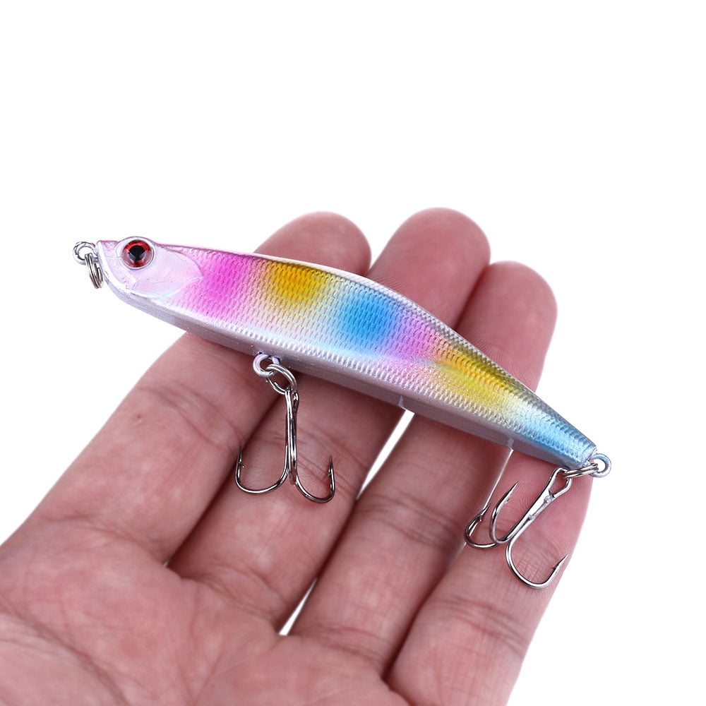 HENGJIA Fishing Lures for Bass, 5PCS Fishing Pencil Popper Lures Topwater Pencil Lures Sinking Hard Bait Pencil Popper Lure Surf Fishing Lures Pencil Lure