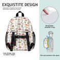 thumbnail image 5 of Mushroom and Flower White Pattern Backpack for School, Cute School Bag with Adjustable Shoulder Straps and Padded Back, 15"x11.42"x5.5", 5 of 5