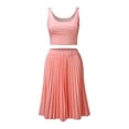 thumbnail image 5 of Gibobby Vestido corta de fiesta casual Mujeres Sólido Sin mangas Casual Sexy Falda plisada Chaleco Conjunto de falda Conjunto de dos piezas(Rosa,CH), 5 of 5