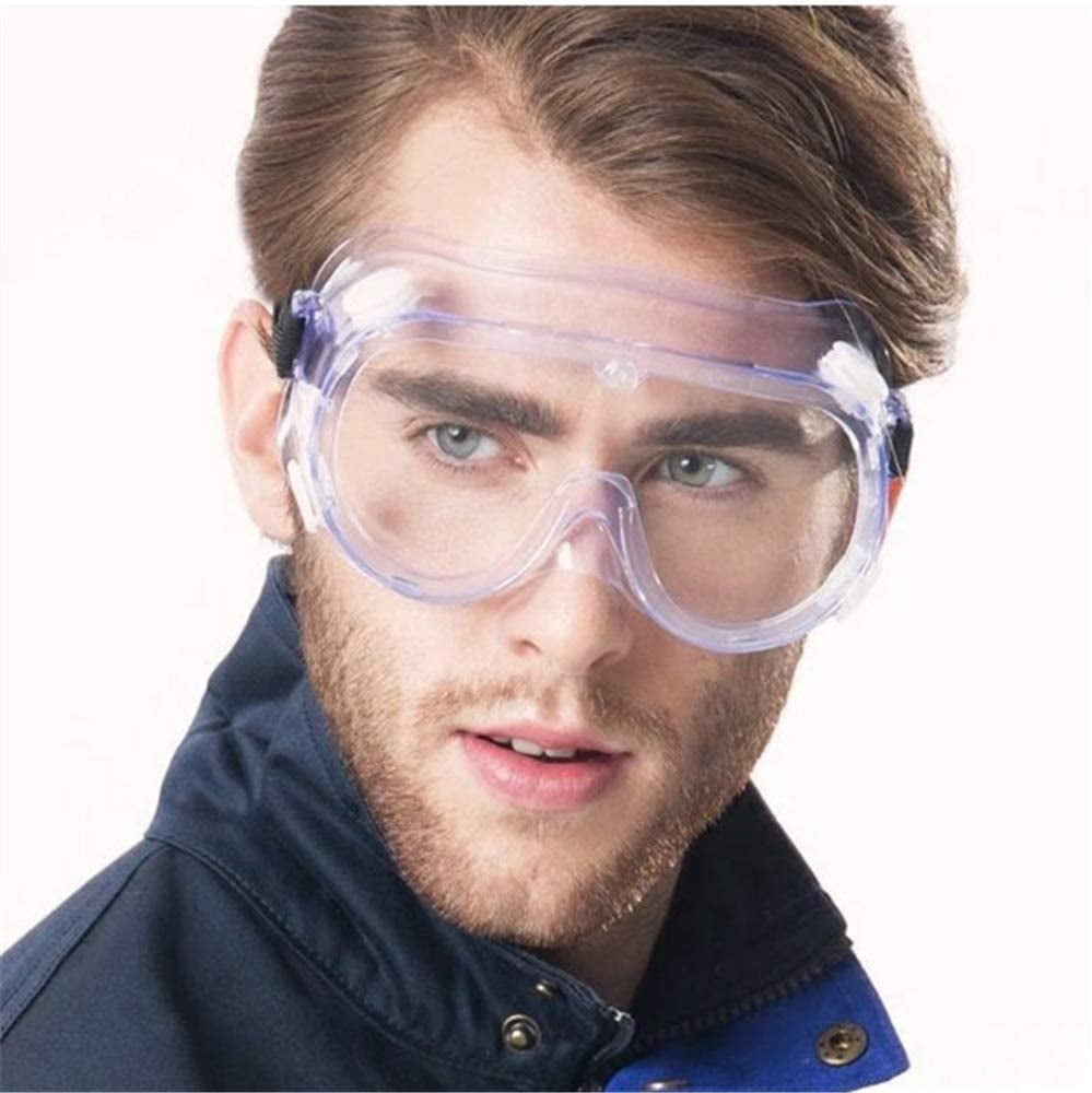 Details about   New Clear Safety Goggles Glasses Vent Unisex Lab Work  Eye Protection Anti Fog 