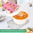 thumbnail image 3 of Yayeee Pot Holders Kitchen Heat Resistant with Pockets 7"x9.8" Cotton Oven Cooking Hot Pads, Pink Doughnuts, 3 of 7