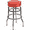 Red, variant on Flash Furniture Bruno Double Ring Chrome Barstool with Red Seat
