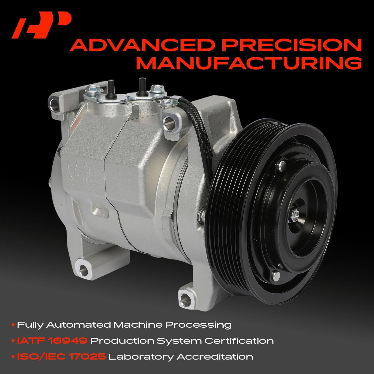 A-Premium AC Compressor with Clutch Compatible with Honda Accord 2003-2007 Coupe Sedan L4 2.4L