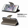 thumbnail image 3 of iPhone 6S Wallet Case, iPhone 6 Case, Dteck Embossed Butterfly Flip PU Leather Stand Card Slots Case Cover with Hand Strap For iPhone 6s / iPhone 6, Gray, 3 of 5