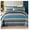 Blue, variant on Bear Quilt Set 3 Piece - Rustic Cabin Bedspread Queen Size - Country Bear Theme with Pillow Shams - Navy Blue & Pine Tree - Cozy Polyester Bedding