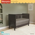 thumbnail image 2 of Fisher Price Iris 4  in 1 Convertible Crib by Dream On Me, Chocolate Chip, 2 of 15