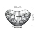 thumbnail image 3 of Fruit Bowl For Kitchen Counter Large Black Metal Wire Storage Holder Stand For Serving Candy Snack Vegetable Bread, 3 of 9