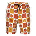 thumbnail image 3 of Pofeuu Pumpkin Plaid Prin Men's Swim Trunks Quick Dry Bathing Suit Swimming Board Shorts Mesh Lining Beach Swimwear-Medium, 3 of 6