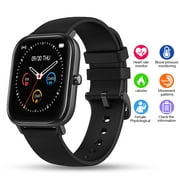 Smart Watch, TSV Waterproof Fitness Watch with Sleep Monitor, Sports Activity Tracker Watch with Pedometer Calorie Call and Message Notifications Fits for Samsung Huawei Phone Android iOS