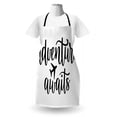 thumbnail image 3 of Saying Apron, Travel Themed Typography with Airplane New Destinations Holiday Vacation Monochrome, Unisex Kitchen Bib with Adjustable Neck for Cooking Gardening, Adult Size, White Black, by Ambesonne, 3 of 4