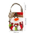 thumbnail image 3 of Christmas Candy Bags, Christmas Treat Bags, Reusable Xmas Goodie Bag Fabric Elk Santa Claus Snowman Gift Bags for Kids, 3 of 4