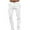 White Pants, variant on KIJBLAE Men Fashion Mid Waist Pants Streetwear Slim Straight Leg Leisure Pants Classic Solid Work Relaxed Comfy with Pockets Pants Trendy Dark Gray L