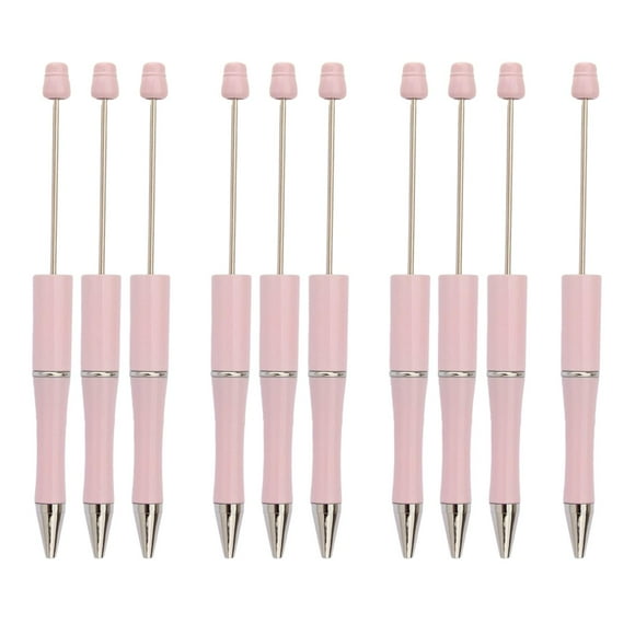 10 bolígrafos con cuentas para oficina, suministros de escritura, bolígrafos novedosos para graduación. rosa
