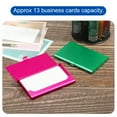 thumbnail image 6 of Uxcell 3.6x2.3x0.3 Inch Name Cards Case Alloy Business Card Holder 2 Pack Rose Red Green, 6 of 6