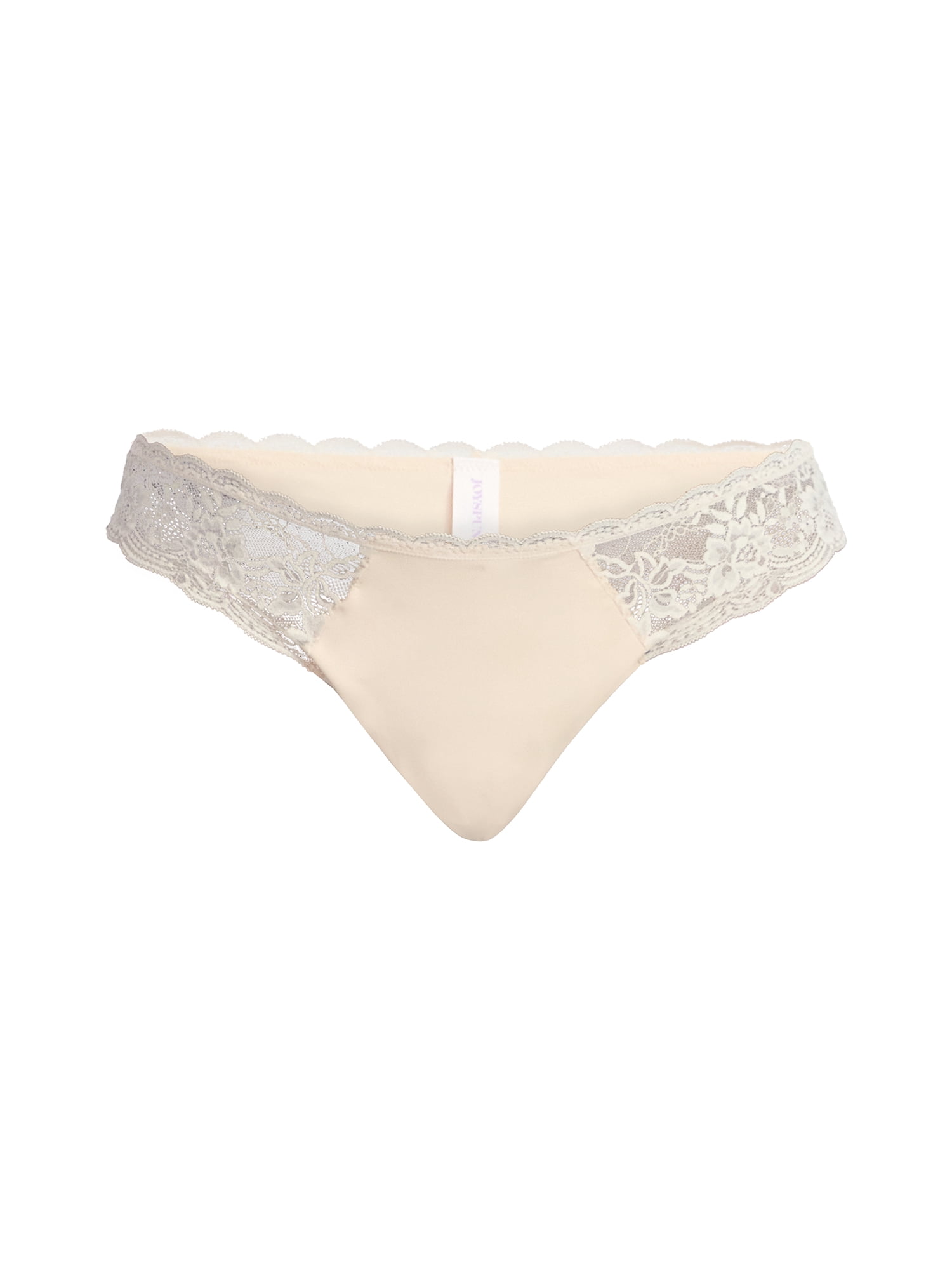 Joyspun Women's Microfiber and Lace Hipster Panties, 3-Pack, Sizes XS-3XL