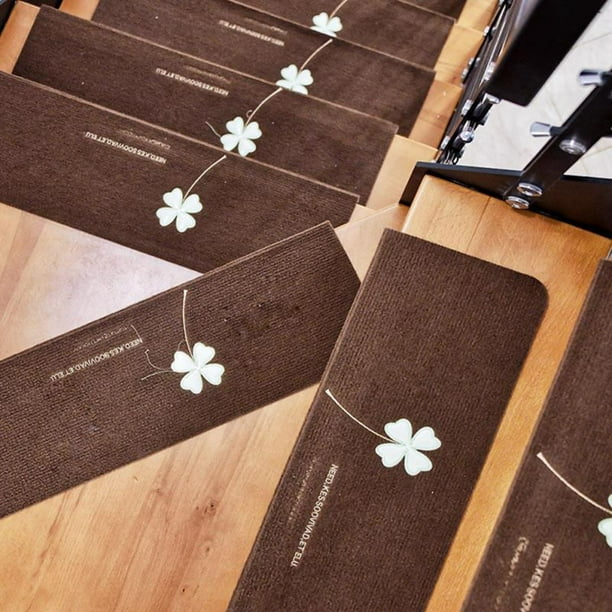 Stair Treads Luminous Four Leaf Non Slip Carpet Indoor Carpet Stair Tread Treads Stair Rugs Mats Rubber Backing Walmart Com Walmart Com
