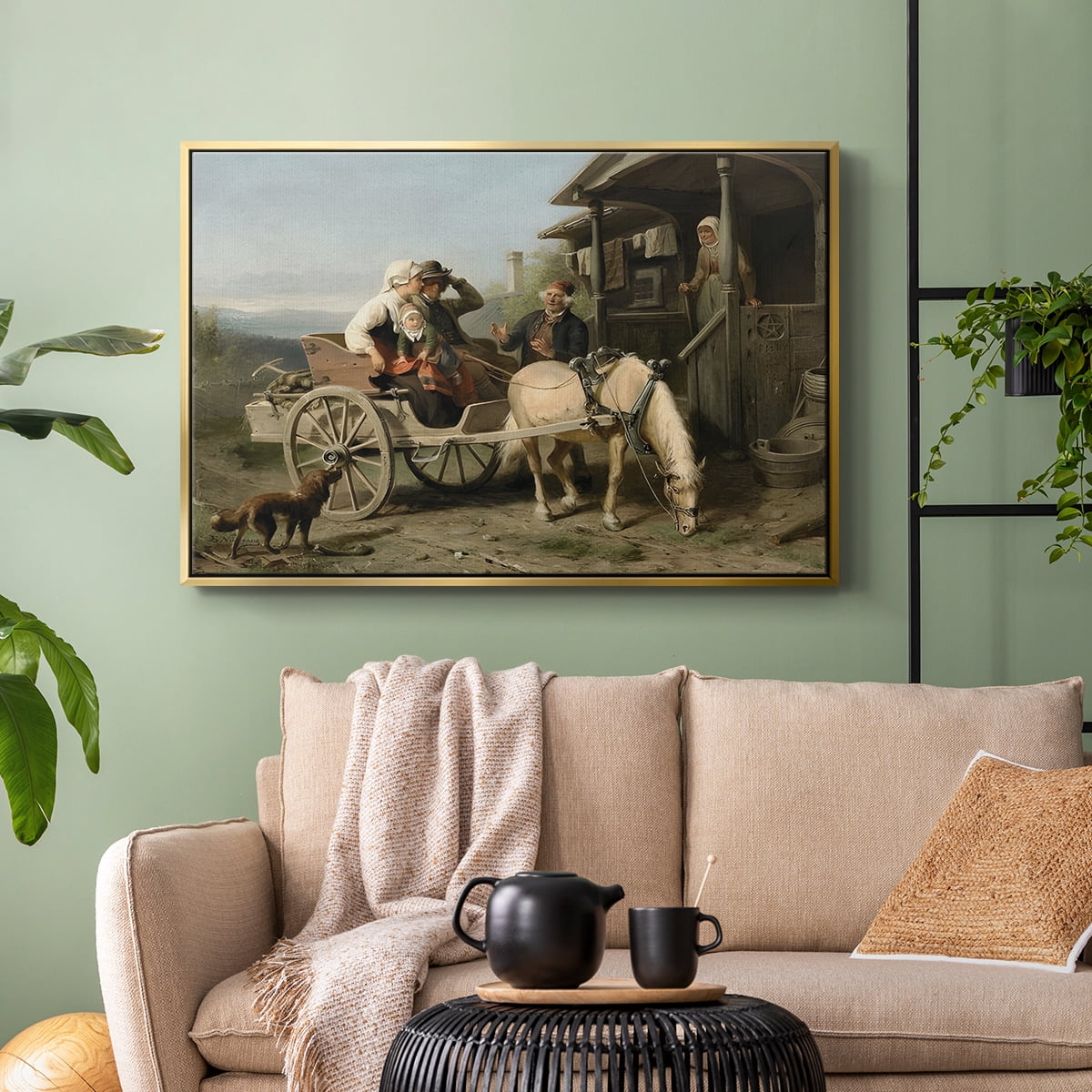 Vintage Landscape-CCXLIX By Wexford Home Framed in Gold Wood Gallery Wrapped Canvas 17 in. x 25 in.