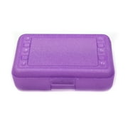 Romanoff Products 8 1/2" x 5 1/2" x 2 1/2" Pencil Box Purple Sparkle ROM60286
