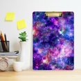 thumbnail image 5 of FMSHPON Galaxy Purple Starry Sky Clipboard Hardboard Wood Nursing Clip Board and Pull for Standard A4 Letter 13x9 inches, 5 of 7