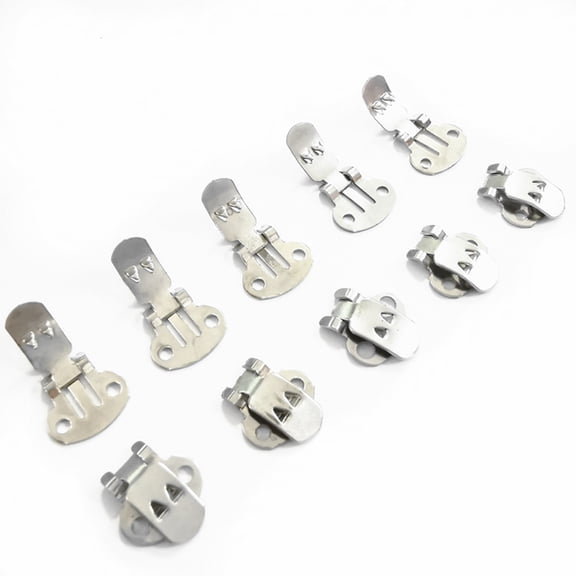 KALLORY 50 Pieces Silver Stainless Steel Shoe Clips for Stylish and Noticeable Shoe Decoration