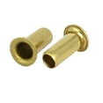 thumbnail image 3 of Unique Bargains 100pcs M5 x 12mm Brass Plated Metal Hollow Eyelets Rivets Gold Tone, 3 of 3