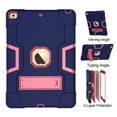 thumbnail image 4 of SOATUTO Case for Apple iPad 9th For iPad 9th 8th 7th Generation 2021 2020 2019 Model 10.2 Inch Tablet Case Come with HD Clear Tempered Glass Screen Protector - 1 Pcs Screen Protector/Navy+Pink, 4 of 6