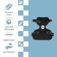 thumbnail image 5 of THE LICKER STORE Arlo Small Adjustable Soft Padded No Pull Pet Harness with 3 Buckles and 3 Leash Clips, Black, HNS1001I, 5 of 8