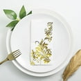 thumbnail image 2 of Balsa Circle 20 Pieces 13" x 13" Gold White Metallic Floral Paper Napkins, 2 of 7