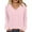 Pink, variant on hotojiny Sweaters for Women Casual Long Sleeve Petal V Neck Lightweight Tunic Pullover Loose Fit Solid Color Knitted Tops