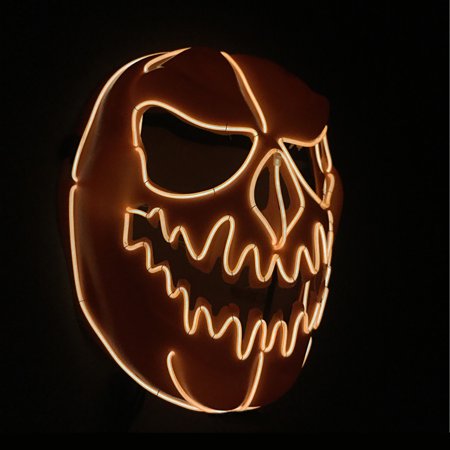 Cosplay Mask Pumpkin Head LED Full Face Costume Mask Head Mask for ...