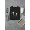 thumbnail image 3 of Dog And Ice Cream In Space T-Shirt Men -Smartprints Designs, Male x-Large, 3 of 4